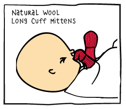 Wool Long Cuff Mittens