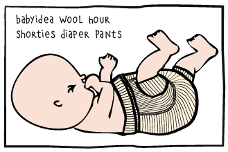 Wool Hour Shorties Diaper Pants