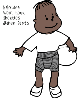 Wool Hour Shorties Diaper Pants