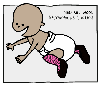 Wool Babywearing Booties