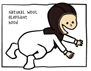 Wool Elephant Hood