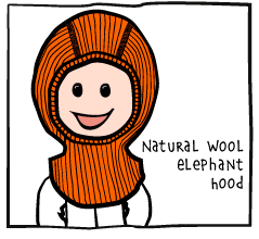 Wool Elephant Hood