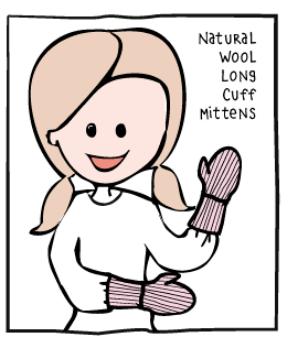 Wool Long Cuff Mittens