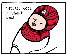 Wool Elephant Hood